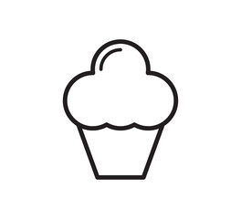 Ice cream icon flat style trendy illustration