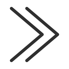 double right arrows direction forward button silhouette style icon
