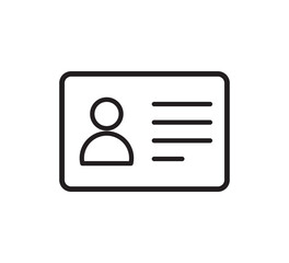 Id card icon vector logo design template