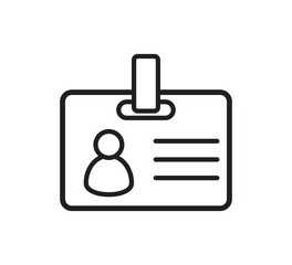 Id card icon vector logo design template