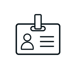 Id card icon vector logo design template