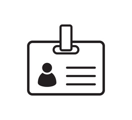 Id card icon vector logo design template