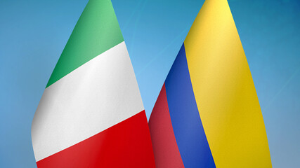 Italy and Colombia two flags