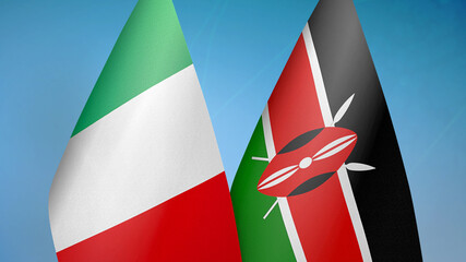 Italy and Kenya two flags