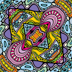 Vector abstract modern cartoon seamless pattern