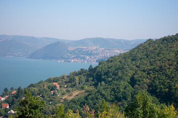 view of the river from mountaintop