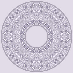 Vector abstract ornamental vintage round frame