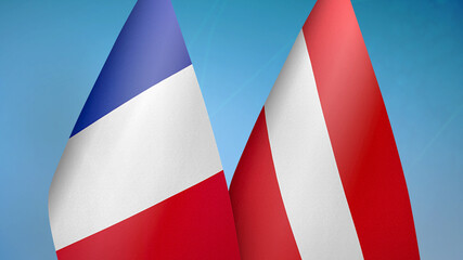 France and Austria two flags