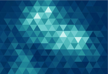 Obraz premium Dark Turquoise Abstract Geometric Triangle Background, Patterns Wallpaper