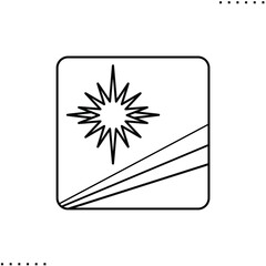 Marshall Islands square flag vector icon in outlines 