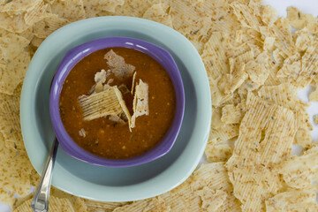 Traditional Turkish Tarhana Soup Chips pure, naturally dried and dry food that can be made soup by wetting.Firik is known in Turkey.