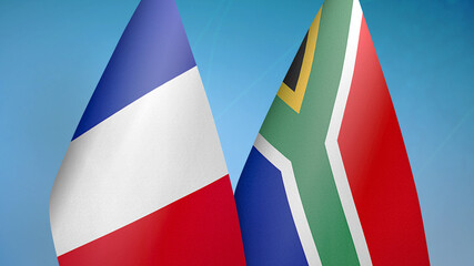 France and South Africa two flags