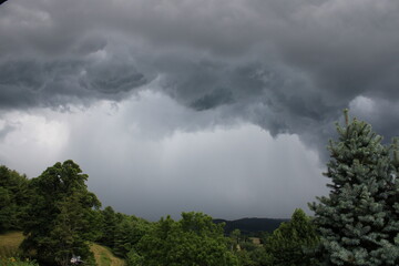 Fototapeta na wymiar storm clouds over the mountains