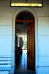 The station entrance at Matjiesfontein