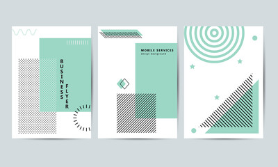 Brochure template layout design. Corporate Business Flyer, Corporate Business Flyer. Geometric memphics background Template