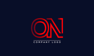 Fototapeta na wymiar Creative letters ON or NO Logo Design Vector Template. Initial Letters ON Logo Design 