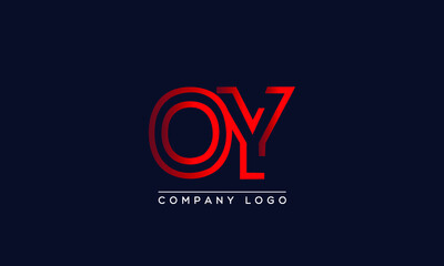 Creative letters OY or YO Logo Design Vector Template. Initial Letters OY Logo Design	