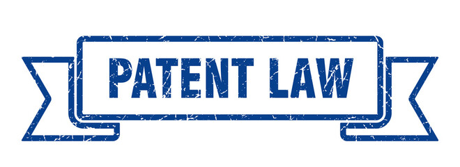 patent law grunge vintage retro band. patent law ribbon