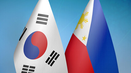 South Korea and Philippines two flags