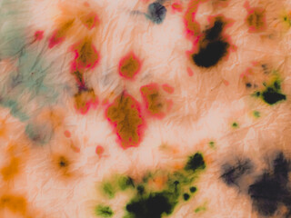 Grunge Organic Tie Dye Print. Kaleidoscopic 