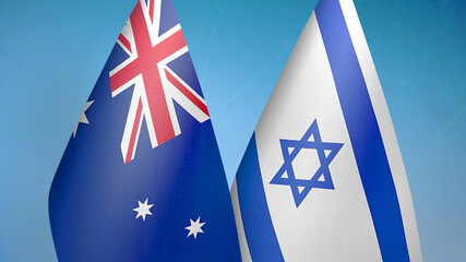 Australia and Israel two flags