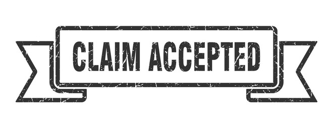 claim accepted grunge vintage retro band. claim accepted ribbon