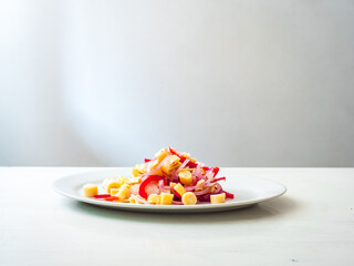 Vegan Palm Tree Heart Cebiche Peruvian Traditional Maritime Dish