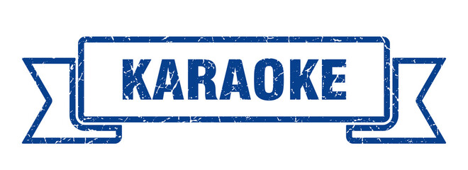 karaoke grunge vintage retro band. karaoke ribbon