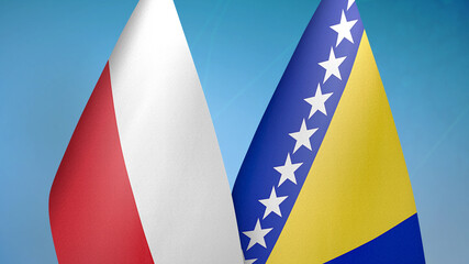 Poland and Bosnia and Herzegovina two flags