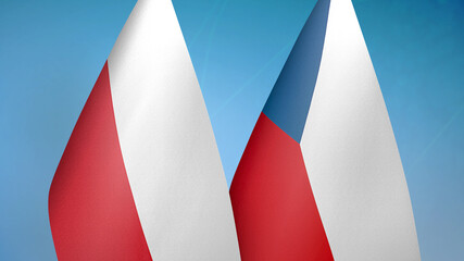 Poland and Czech Republic two flags