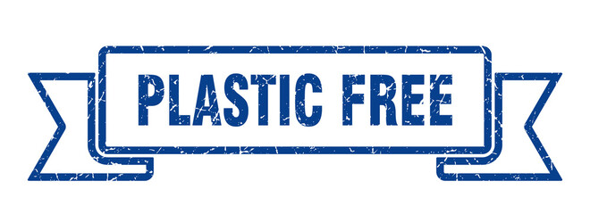 plastic free grunge vintage retro band. plastic free ribbon