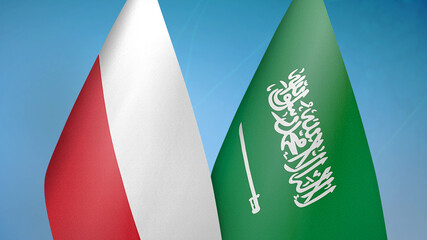 Poland and Saudi Arabia two flags
