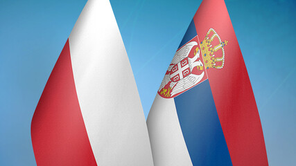 Poland and Serbia two flags