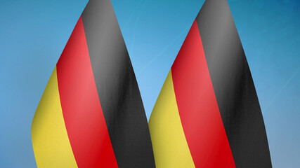 Germany two flags blue background