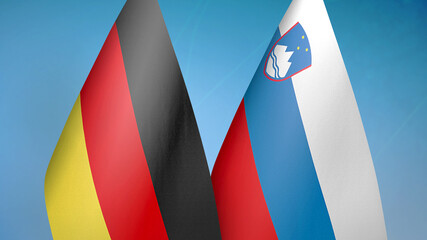 Germany and Slovenia two flags