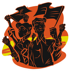 people protesters vector image for Protest or revolution content.