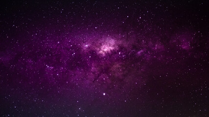 Astrophotography of visible Milky Way galaxy. Space, stars, nebula and stardust at a starry night sky