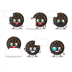 Halloween black candy cartoon character bring information board