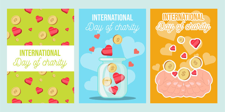 International Day of Charity. International Day of Charity, 5 September. Vector illustration of International Day of Charity poster. Can used cover, social media content, and poster design.