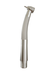 tooth drill isolated on white background. Steel dental tool used to remove dental tissue with caries