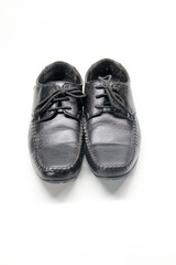 charming and stylish black leather shoes