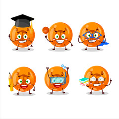 School student of halloween dangerous cartoon character with various expressions