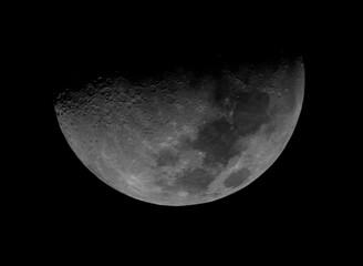 60% Waxing Gibbous Moon Taked with Telescope