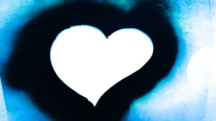 blue heart on grunge background