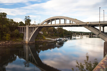Old Oregon City West Linn Bridge, also known as the Arch Bridge, listed on the National Register of Historic Places