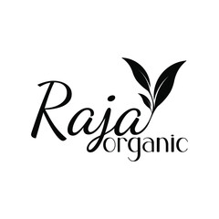 Obraz premium silhouette raja organic leaf plant vector logo