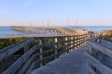 Summer morning  at Seaview pier, NC