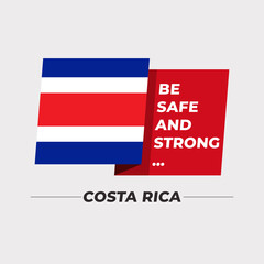 National flag icon with encouraging message isolated on light grey background : Vector Illustration