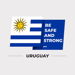 National flag icon with encouraging message isolated on light grey background : Vector Illustration