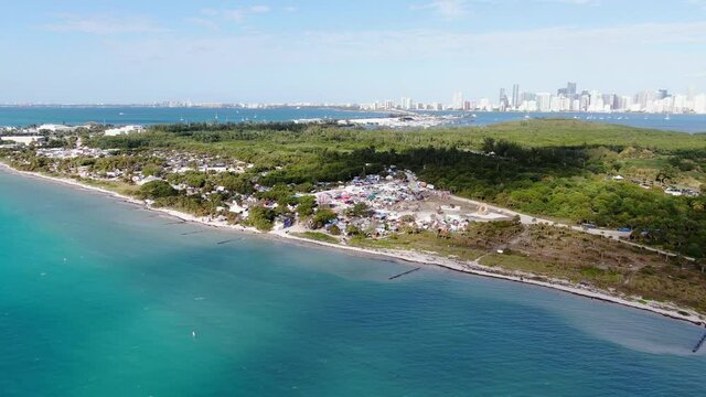 The Love Burn Historic Virginia Key Beach Park Florida Drone Video